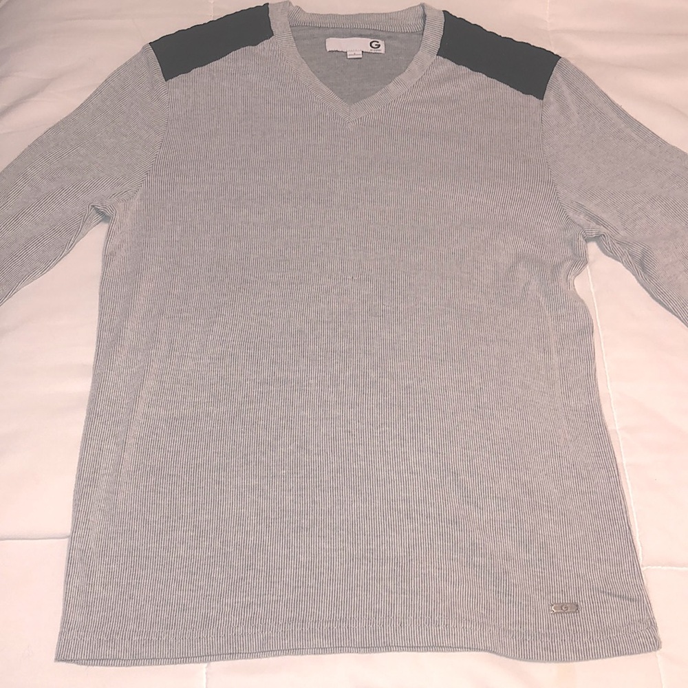 Guess quilted shoulder long-sleeve shirt